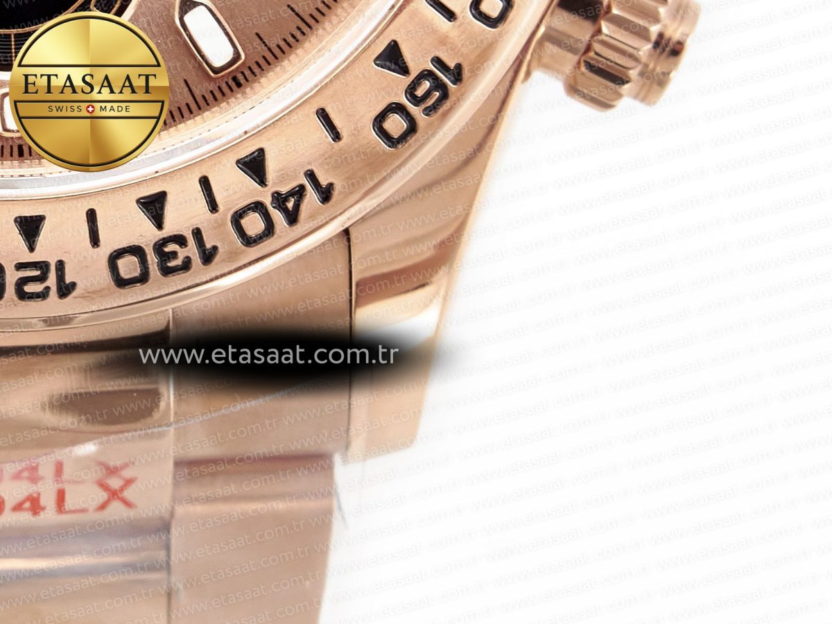 Rolex Daytona 116505 QF 1:1 Best Edition RG/Black Dial on RG Bracelet SH4130 V3 (Gain Weight) - Görsel 14