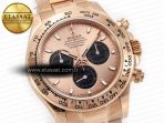 Rolex Daytona 116505 QF 1:1 Best Edition RG/Black Dial on RG Bracelet SH4130 V3 (Gain Weight) - Görsel 5