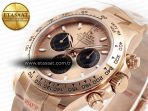 Rolex Daytona 116505 QF 1:1 Best Edition RG/Black Dial on RG Bracelet SH4130 V3 (Gain Weight) - Görsel 7