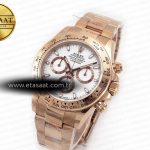 Rolex Daytona 116505 QF 1:1 Best Edition White Dial on RG Bracelet SH4130 V3 (Gain Weight)