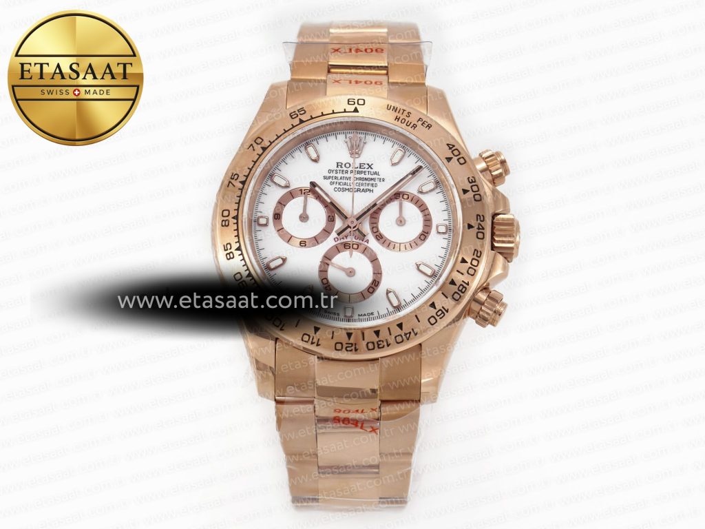 Rolex Daytona 116505 QF Beyaz Kadran SH4130 Ağır Kasa Eta Saat - Görsel 3 - 1:1 Süper Klon Saat