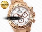 Rolex Daytona 116505 QF 1:1 Best Edition White Dial on RG Bracelet SH4130 V3 (Gain Weight) - Görsel 5
