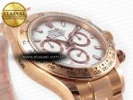 Rolex Daytona 116505 QF 1:1 Best Edition White Dial on RG Bracelet SH4130 V3 (Gain Weight) - Görsel 6