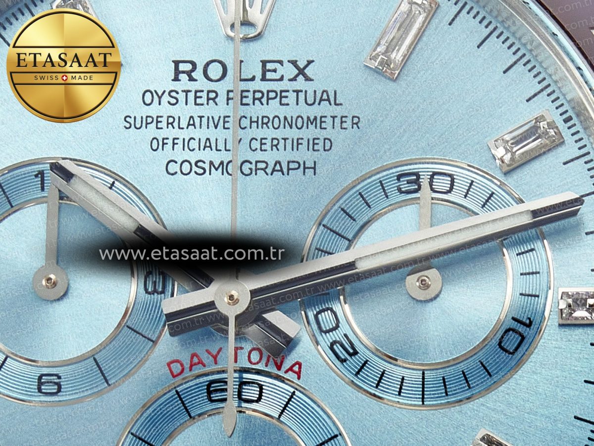 Rolex Daytona 116506 Ice Blue Dial Crystal Markers on SS Bracelet SA4130 - Görsel 8