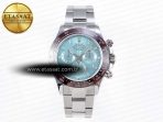 Rolex Daytona 116506 QF 1:1 Best Edition Ice Blue Dial Crystal Markers on SS Bracelet SH4130 V3 (Gain Weight) - Görsel 3