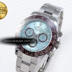 Rolex Daytona 116506 QF 1:1 Best Edition Ice Blue Dial Lume Markers on SS Bracelet SH4130 V3 (Gain Weight)