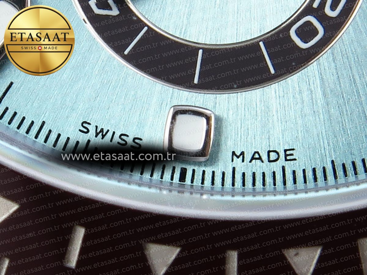 Rolex Daytona 116506 QF 1:1 Best Edition Ice Blue Dial Lume Markers on SS Bracelet SH4130 V3 (Gain Weight) - Görsel 13
