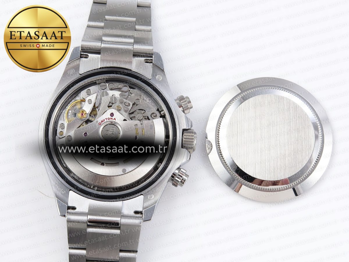 Rolex Daytona 116506 QF 1:1 Best Edition Ice Blue Dial Lume Markers on SS Bracelet SH4130 V3 (Gain Weight) - Görsel 21