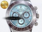 Rolex Daytona 116506 QF 1:1 Best Edition Ice Blue Dial Lume Markers on SS Bracelet SH4130 V3 (Gain Weight) - Görsel 4