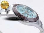 Rolex Daytona 116506 QF 1:1 Best Edition Ice Blue Dial Lume Markers on SS Bracelet SH4130 V3 (Gain Weight) - Görsel 9