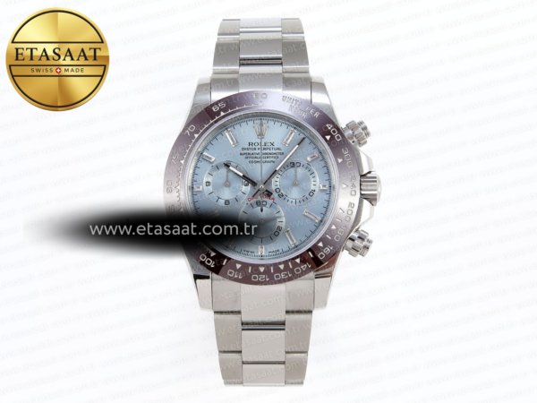 Rolex Daytona 116509 Buz Mavi Kristal Kadran A7750 Eta Saat - 1:1 Süper Klon Replika Saat