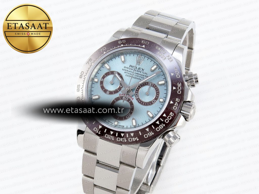 daytona 116506 ss omf best edition ice blue dial on ss bracelet a7750 slim movement1