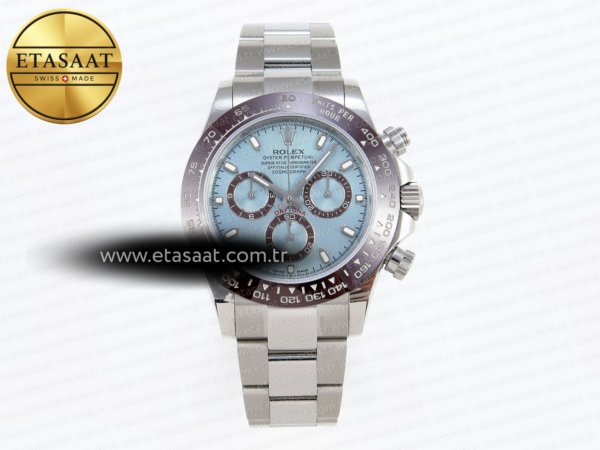 Rolex Daytona 116509 Buz Mavisi A7750 Eta Saat - 1:1 Süper Klon Replika Saat
