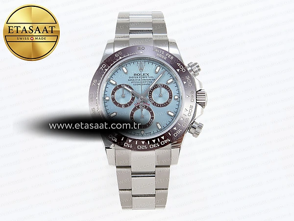 Rolex Daytona 116509 Buz Mavisi A7750 Eta Saat - 1:1 Süper Klon Replika Saat