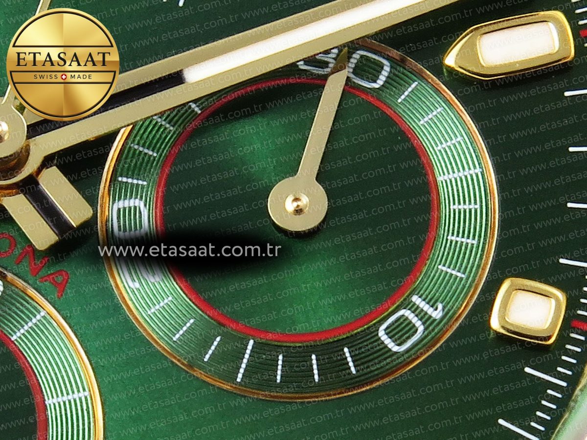 Rolex Daytona 116508 APSF 1:1 Best Edition Green Dial on YG Bracelet SH4130 - Görsel 11