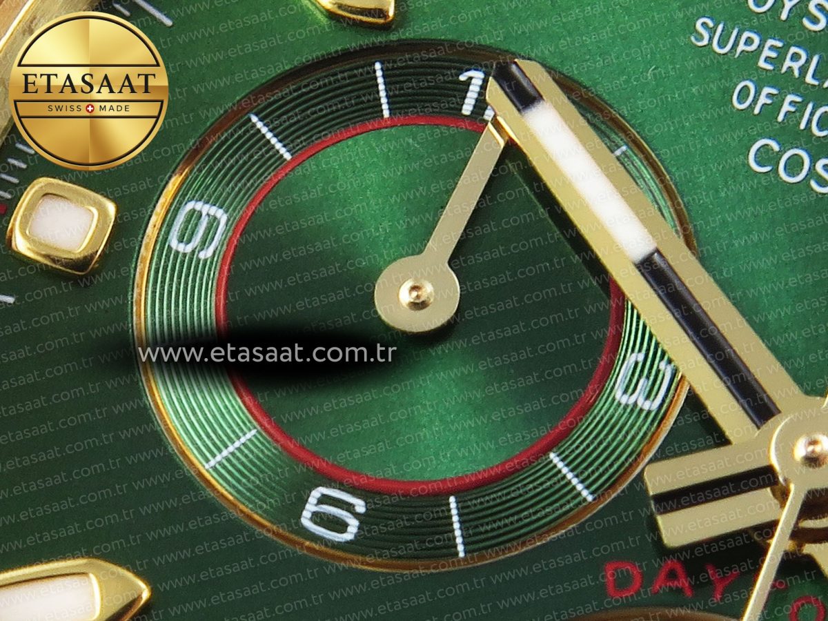 Rolex Daytona 116508 APSF 1:1 Best Edition Green Dial on YG Bracelet SH4130 - Görsel 14