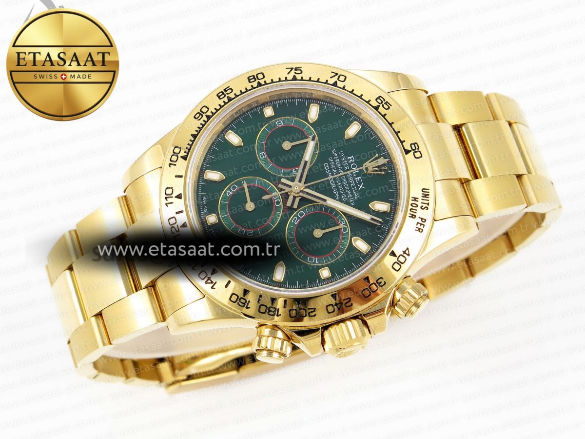 Rolex Daytona 116508 GREEN DIAL SA4130 - Görsel 6