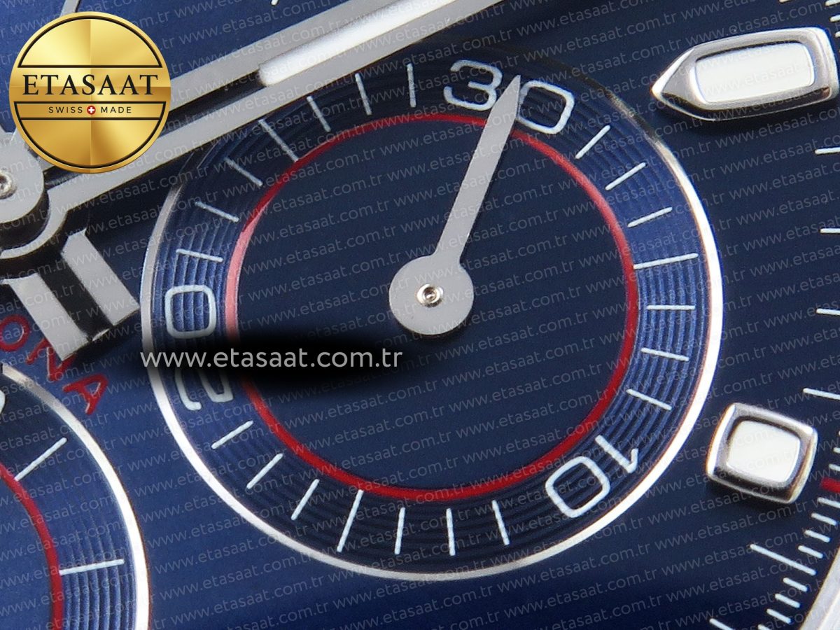 Rolex Daytona 116509 QF 1:1 Best Edition Blue Dial on SS Bracelet SH4130 V3 (Gain Weight) - Görsel 11