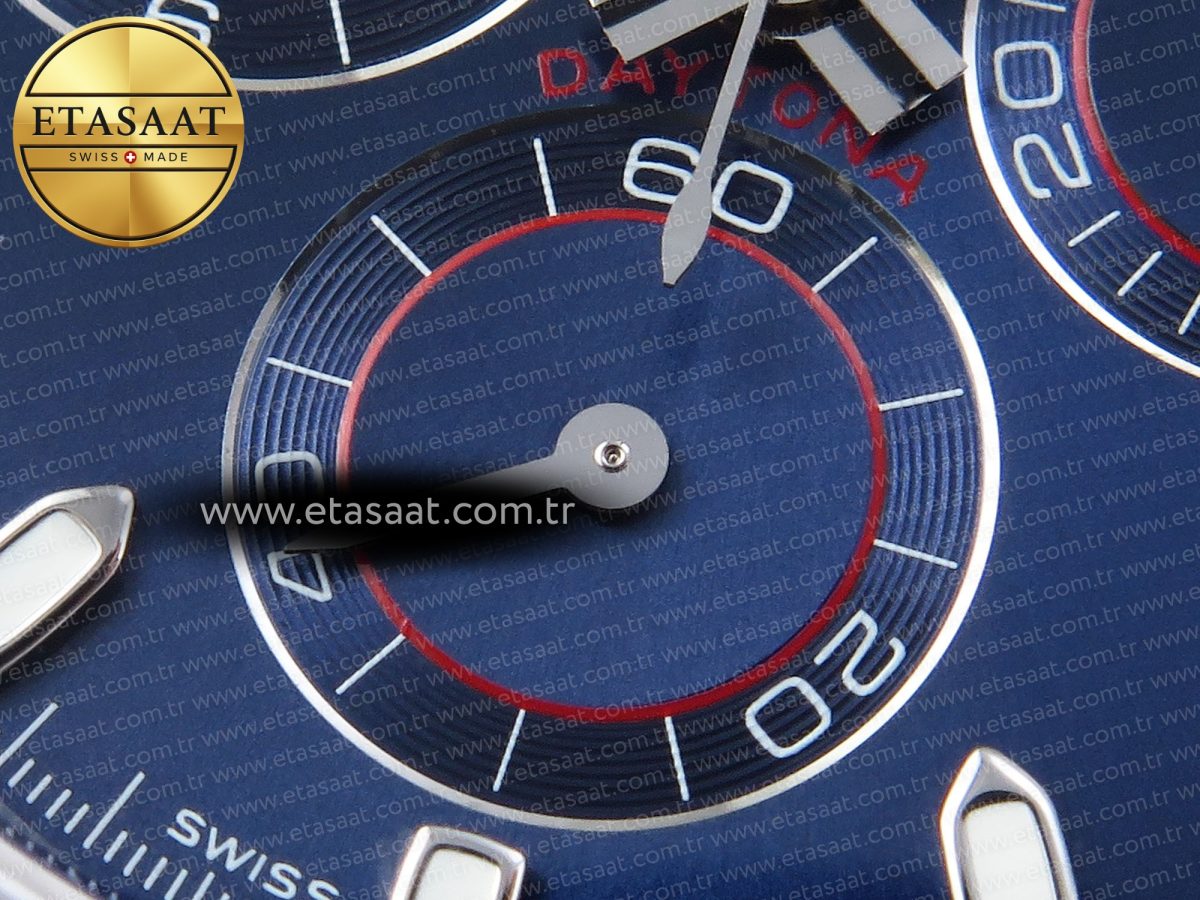 Rolex Daytona 116509 QF 1:1 Best Edition Blue Dial on SS Bracelet SH4130 V3 (Gain Weight) - Görsel 12