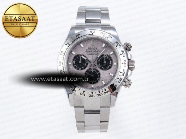 Rolex Daytona 116509 QF Gri Kadran SH4130 Ağır Kasa Eta Saat - 1:1 Süper Klon Replika Saat