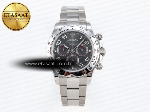 Rolex Daytona 116509 Gri Rakamlı Kadran A7750 Eta Saat - 1:1 Süper Klon Replika Saat