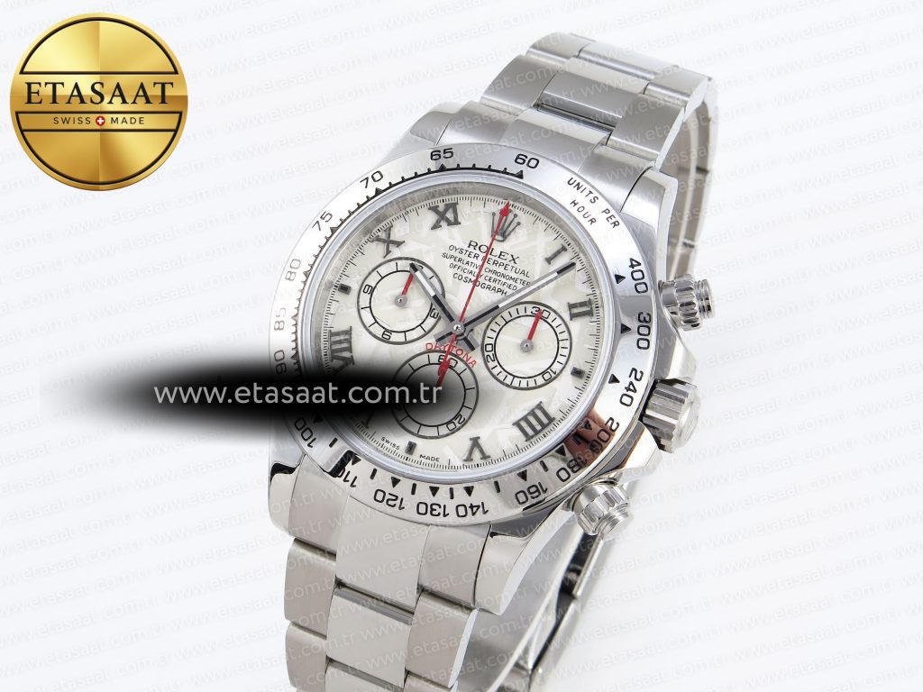 daytona 116509 ss omf best edition meteorite dial on ss bracelet a7750 slim movement1