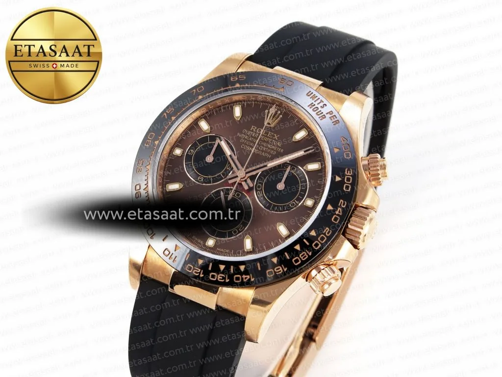 daytona 116515 clean 11 best edition chocolate dial lume markers on oysterflex strap sa4130 v21