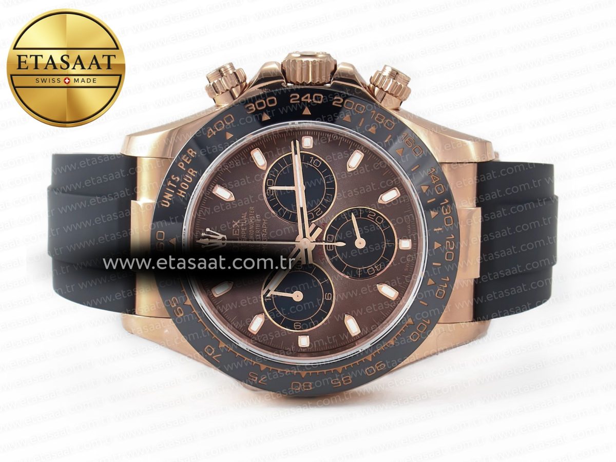 Rolex Daytona 116515 QF 1:1 Best Edition Brown Dial on Oysterflex Strap SH4130 V3 (Gain Weight) - Görsel 13