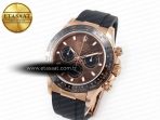 Rolex Daytona 116515 QF 1:1 Best Edition Brown Dial on Oysterflex Strap SH4130 V3 (Gain Weight) - Görsel 2