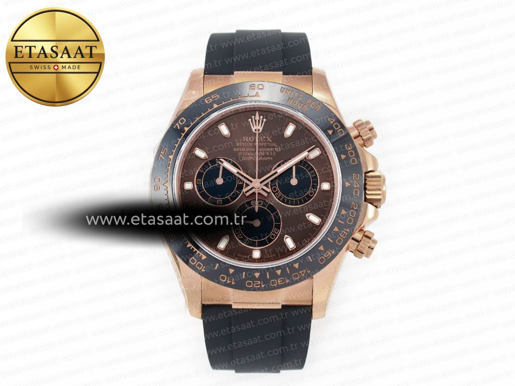 Rolex Daytona 116515 QF Kahve Kadran Oysterflex Ağır Kasa Eta Saat - Görsel 3 - 1:1 Süper Klon Saat