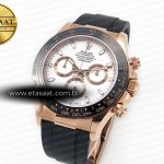 Rolex Daytona 116515 QF 1:1 Best Edition White Dial on Oysterflex Strap SH4130 V3 (Gain Weight)