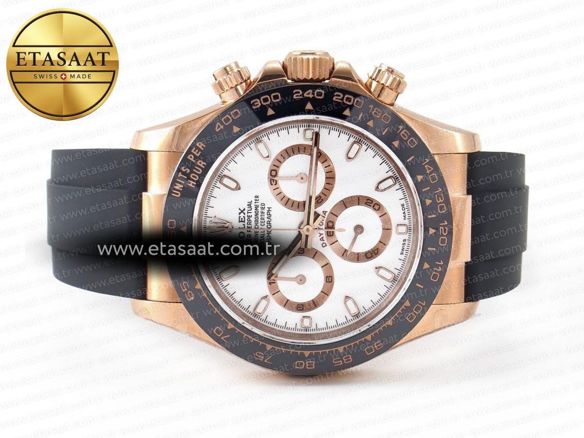 Rolex Daytona 116515 QF 1:1 Best Edition White Dial on Oysterflex Strap SH4130 V3 (Gain Weight) - Görsel 12