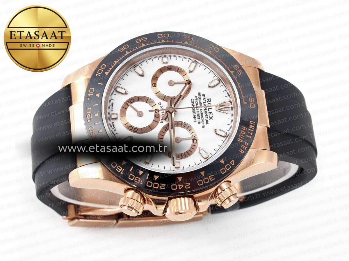 Rolex Daytona 116515 QF 1:1 Best Edition White Dial on Oysterflex Strap SH4130 V3 (Gain Weight) - Görsel 13