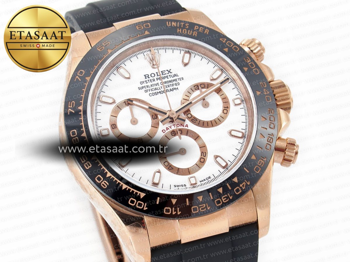 Rolex Daytona 116515 QF 1:1 Best Edition White Dial on Oysterflex Strap SH4130 V3 (Gain Weight) - Görsel 5