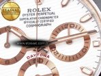 Rolex Daytona 116515 QF 1:1 Best Edition White Dial on Oysterflex Strap SH4130 V3 (Gain Weight) - Görsel 9