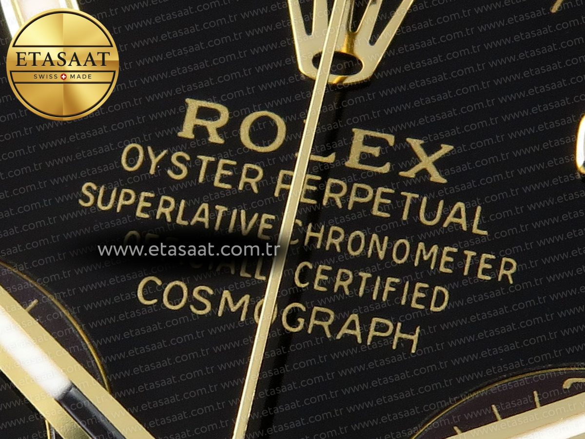 Rolex Daytona 116518 APSF 1:1 Best Edition Black Dial on Oysterflex Rubber Strap SH4130 - Görsel 10