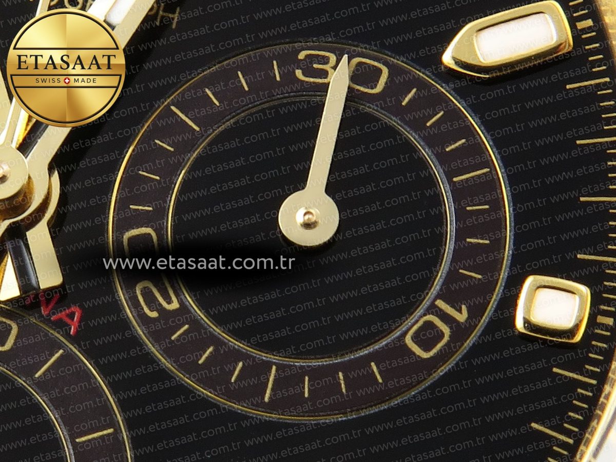 Rolex Daytona 116518 APSF 1:1 Best Edition Black Dial on Oysterflex Rubber Strap SH4130 - Görsel 11