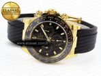 Rolex Daytona 116518 APSF 1:1 Best Edition Black Dial on Oysterflex Rubber Strap SH4130 - Görsel 6