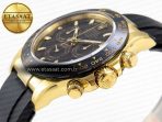 Rolex Daytona 116518 APSF 1:1 Best Edition Black Dial on Oysterflex Rubber Strap SH4130 - Görsel 8