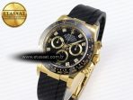 Rolex Daytona 116518 APSF 1:1 Best Edition Black Diamonds Dial on Oysterflex Rubber Strap SH4130