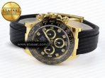 Rolex Daytona 116518 APSF 1:1 Best Edition Black Diamonds Dial on Oysterflex Rubber Strap SH4130 - Görsel 6