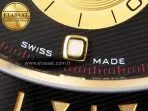 Rolex Daytona 116518 APSF 1:1 Best Edition Black/YG Dial on Oysterflex Rubber Strap SH4130 - Görsel 17