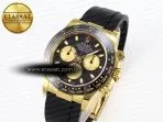Rolex Daytona 116518 APSF 1:1 Best Edition Black/YG Dial on Oysterflex Rubber Strap SH4130 - Görsel 2