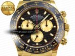 Rolex Daytona 116518 APSF 1:1 Best Edition Black/YG Dial on Oysterflex Rubber Strap SH4130 - Görsel 4