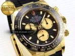 Rolex Daytona 116518 APSF 1:1 Best Edition Black/YG Dial on Oysterflex Rubber Strap SH4130 - Görsel 5