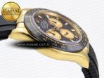 Rolex Daytona 116518 APSF 1:1 Best Edition Black/YG Dial on Oysterflex Rubber Strap SH4130 - Görsel 8