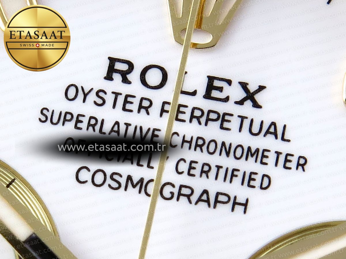 Rolex Daytona 116518 APSF 1:1 Best Edition White Dial on Oysterflex Rubber Strap SH4130 - Görsel 10