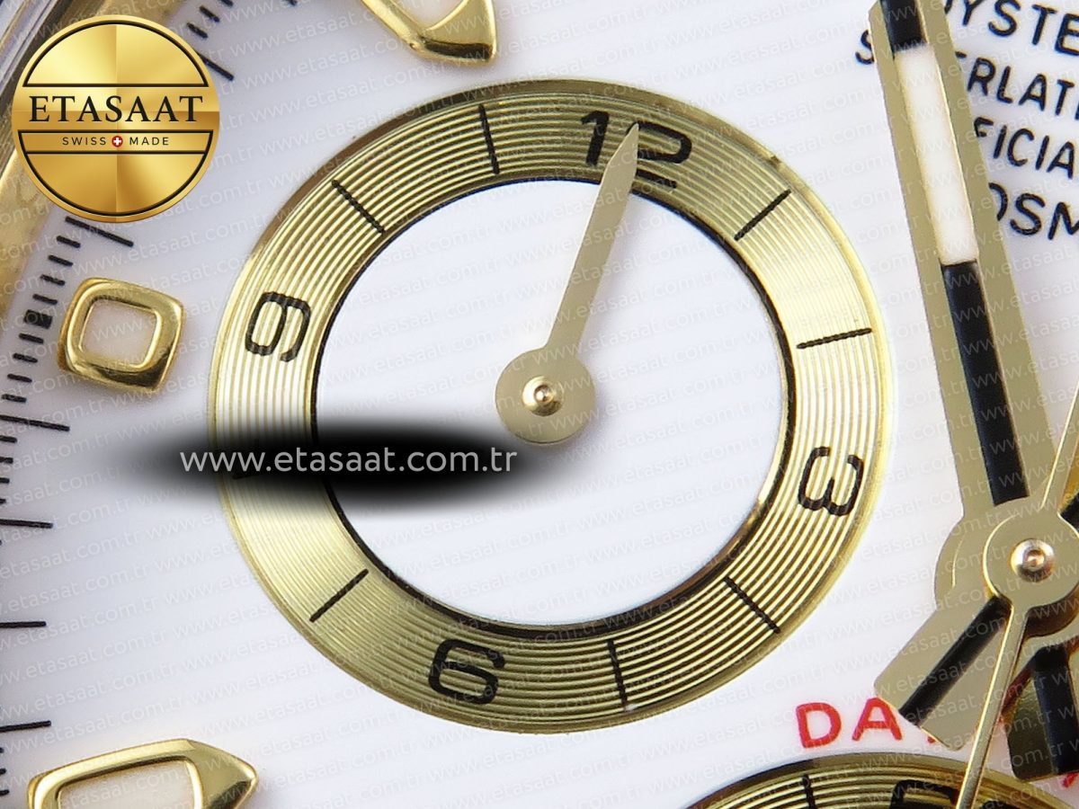 Rolex Daytona 116518 APSF 1:1 Best Edition White Dial on Oysterflex Rubber Strap SH4130 - Görsel 14
