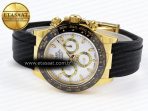 Rolex Daytona 116518 APSF 1:1 Best Edition White Dial on Oysterflex Rubber Strap SH4130 - Görsel 6