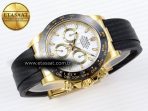 Rolex Daytona 116518 APSF 1:1 Best Edition White Dial on Oysterflex Rubber Strap SH4130 - Görsel 7